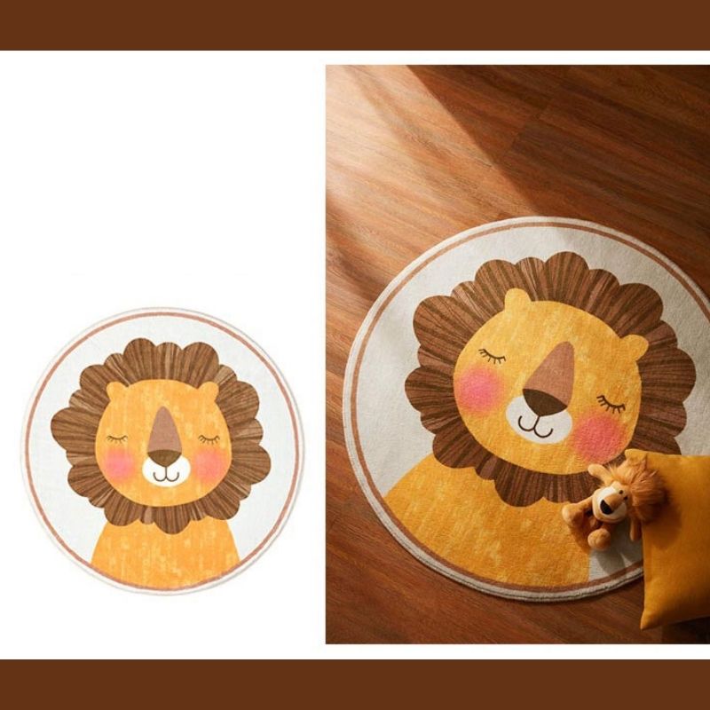 Round Area Rug Cute Animals