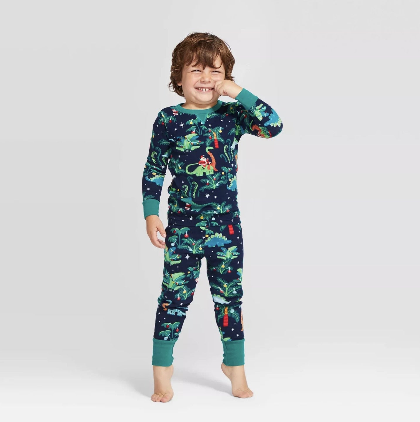 Matching Christmas Pajamas Family Set - Dinosaur