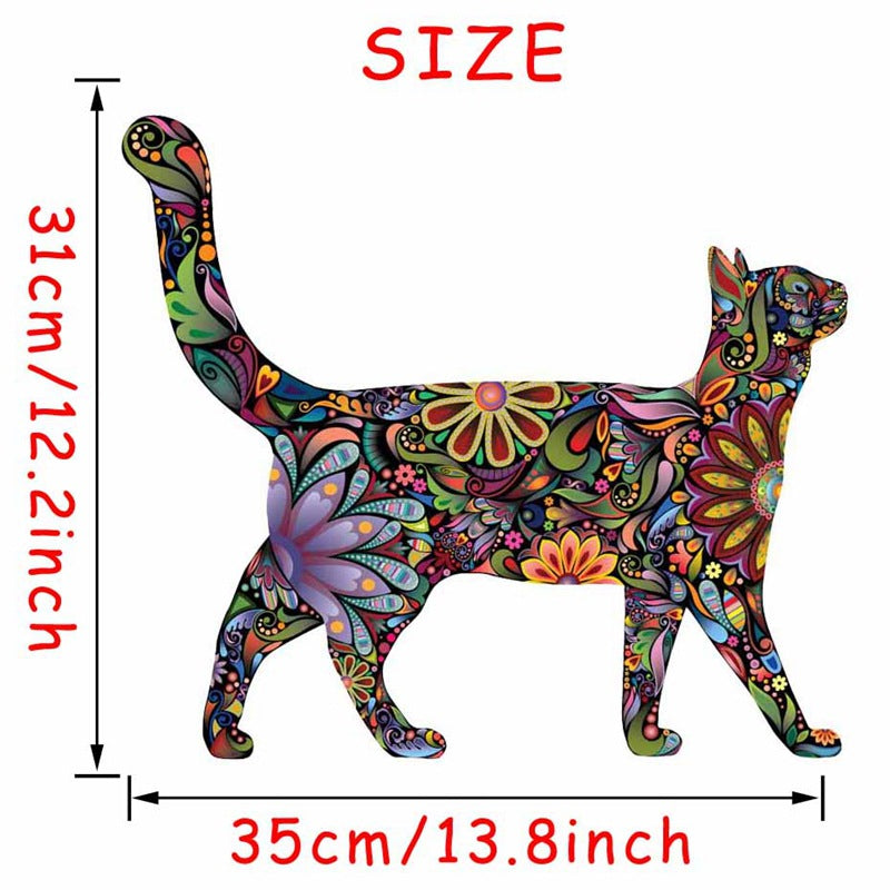 Wall Decals Mandala Color Cat
