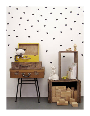 Pattern Wall Decals Shiny Hearts