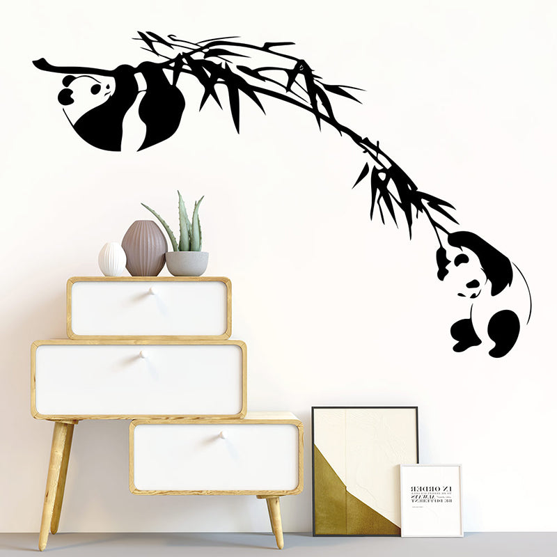 Cartoon Wall Decal Bamboo Panda