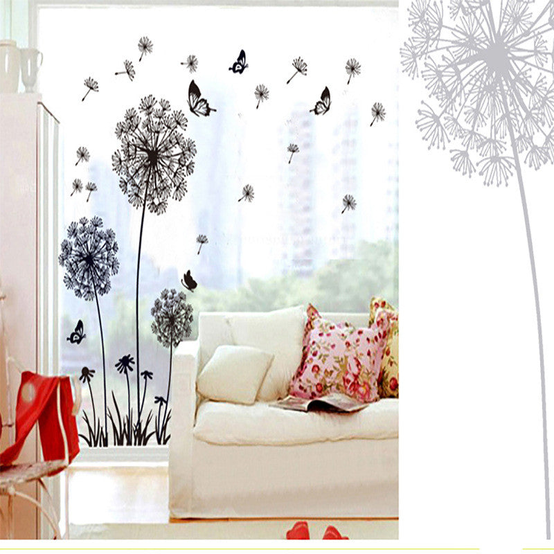 Cartoon Wall Decals Dandelion Flowers