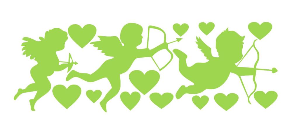 Cartoon Wall Decals Baby Angels Trio