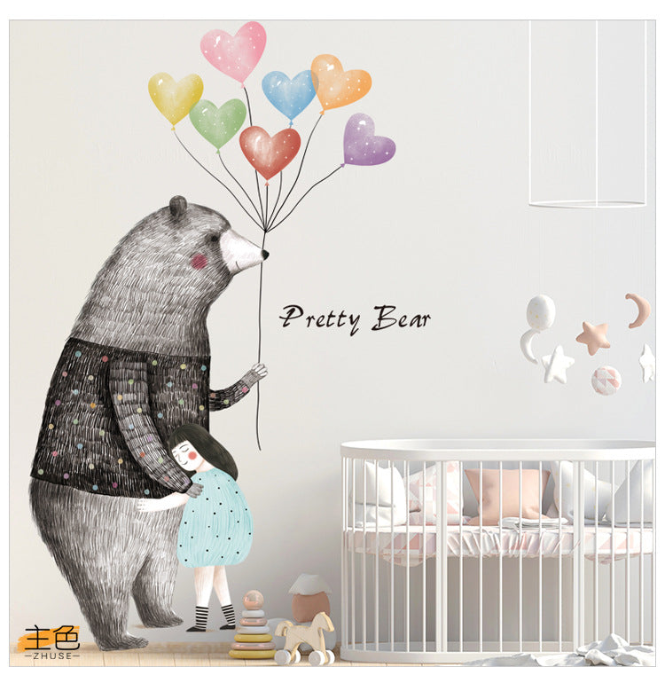 Cartoon Wall Decal Pretty Bear