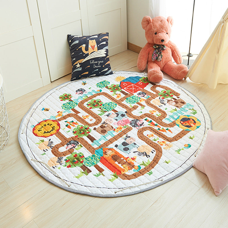 Cartoon Round Crawling Play Mats