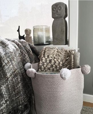 Wool ball laundry Hamper basket