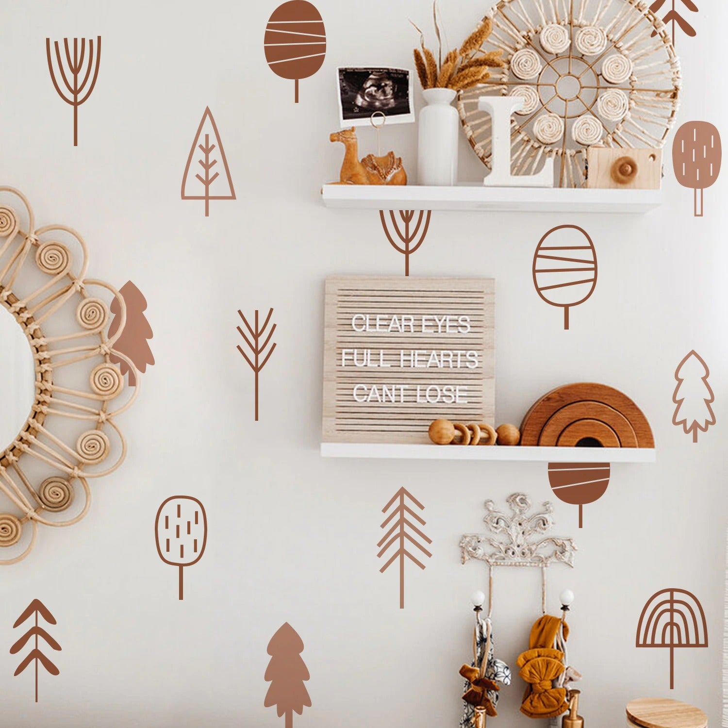 Pattern Wall Decals Boho Trees