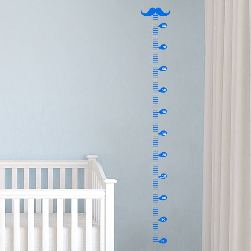 Cartoon Wall Decals Beard Height Meter