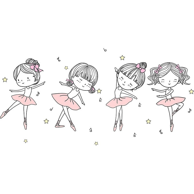 Nursery Wall Decals Ballet Dancers