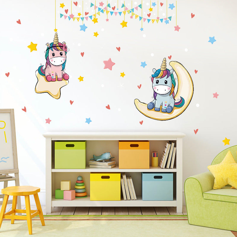 Cartoon Wall Decal Little Unicorns