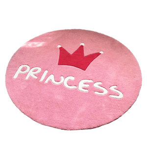 Cartoon Round Nursery Rug Princess