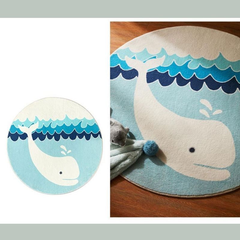 Round Area Rug Cute Animals