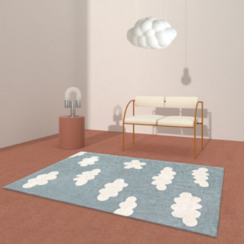 Nursery Soft Area Rug Clouds