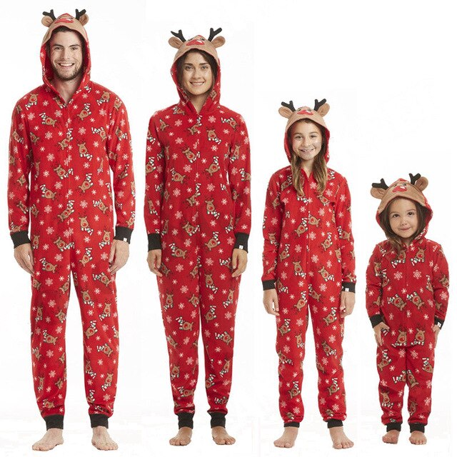 Matching Christmas Pajamas Family Set - Cute Deer