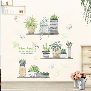 Cartoon Wall Decals Cactus Garden