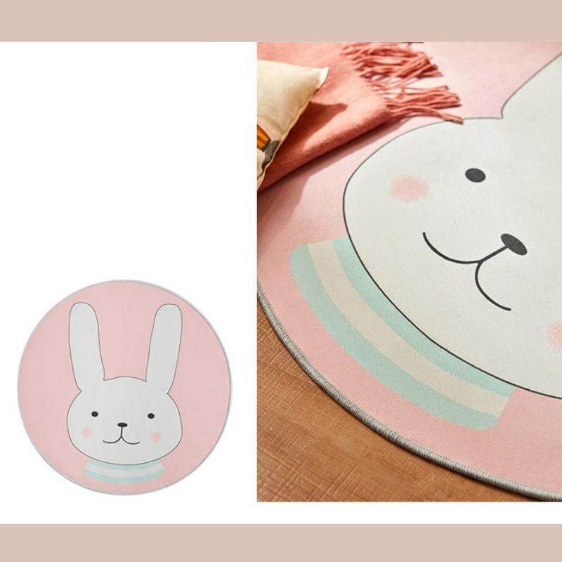 Round Area Rug Cute Animals