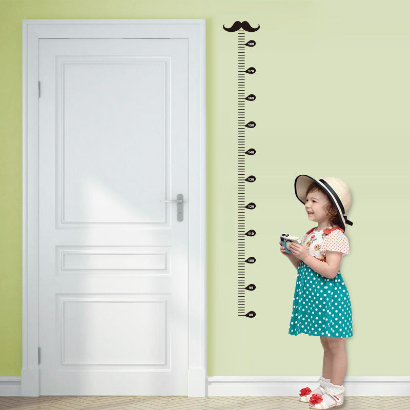 Cartoon Wall Decals Beard Height Meter