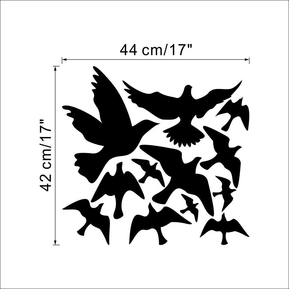Cartoon Wall Decals Bird Flock