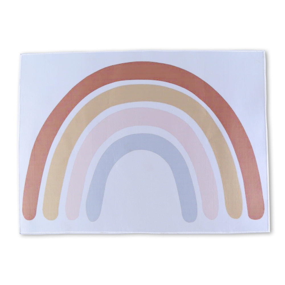 Nursery Soft Area Rug Nordic Rainbow