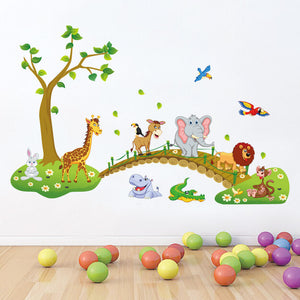 Cartoon Wall Decals Funny Animals