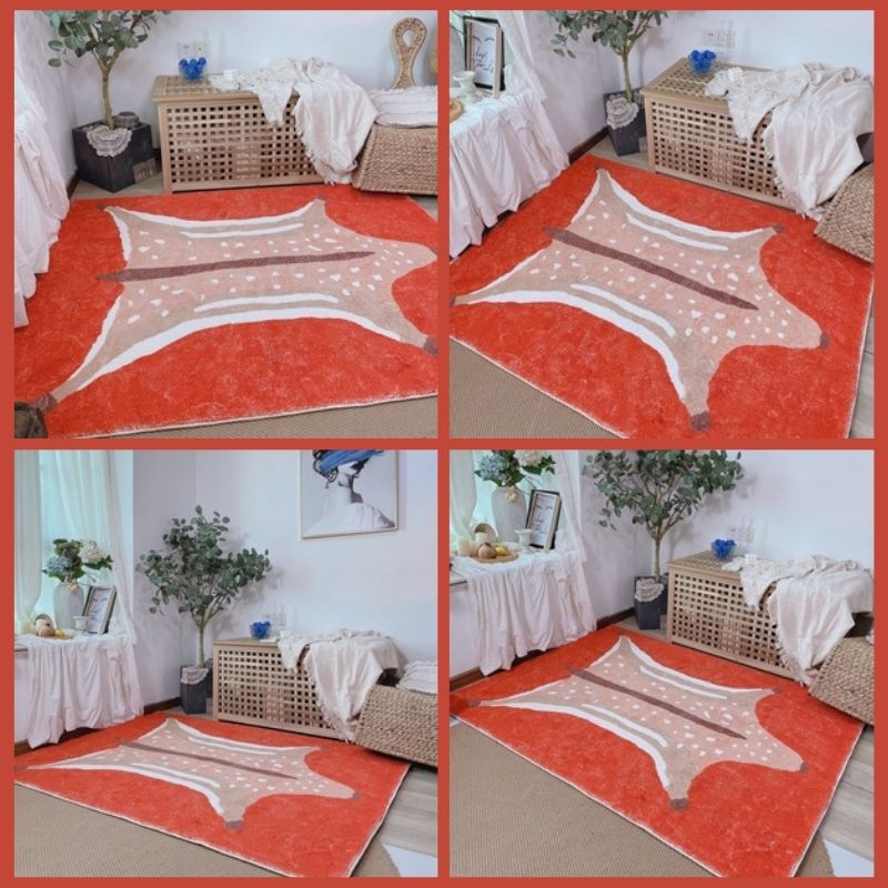Nursery Soft Area Rug Flat Animals