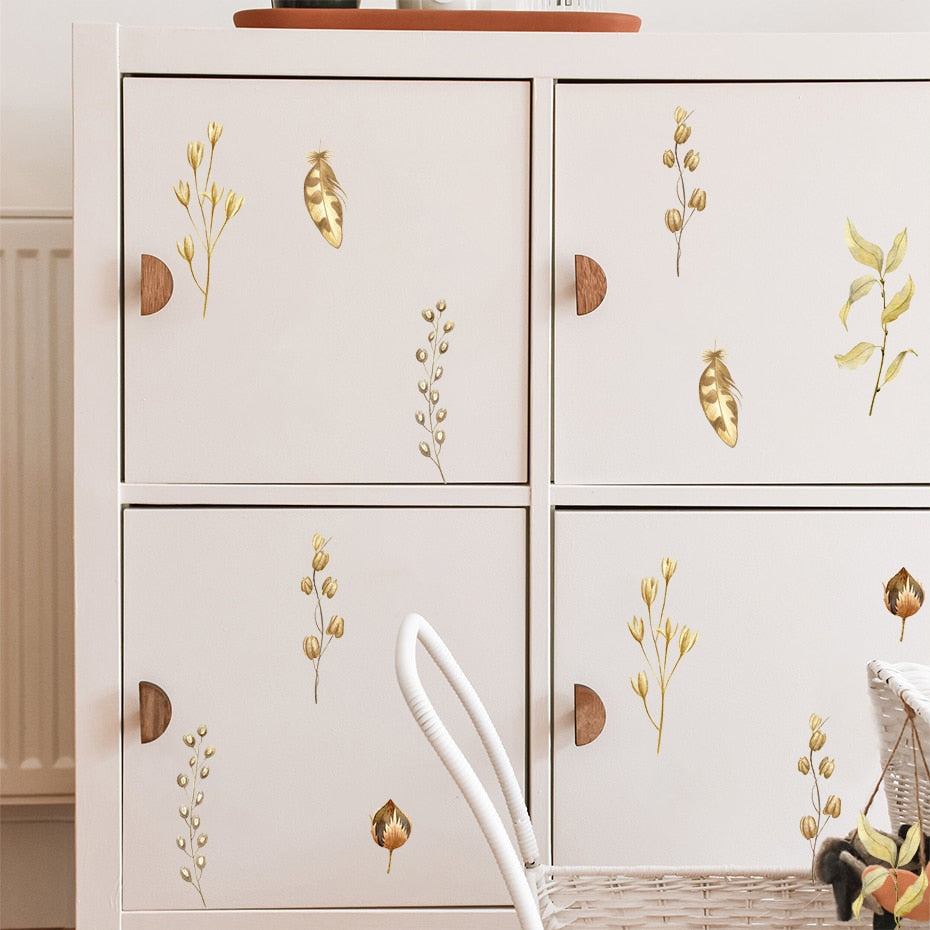 Bohemian Wall Decal Dry Seed Pods