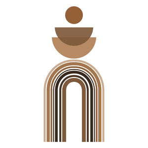 Nursery Wall Decals Geometric Abstract Rainbow