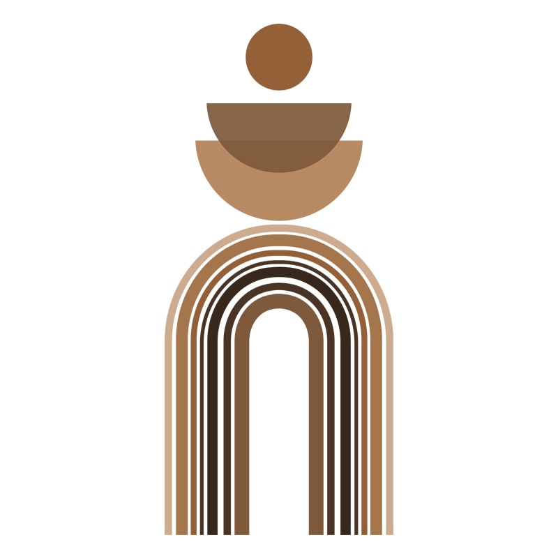 Nursery Wall Decals Geometric Abstract Rainbow