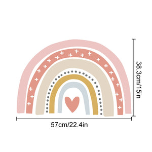 Boho Rainbow Hearts Wall Decals