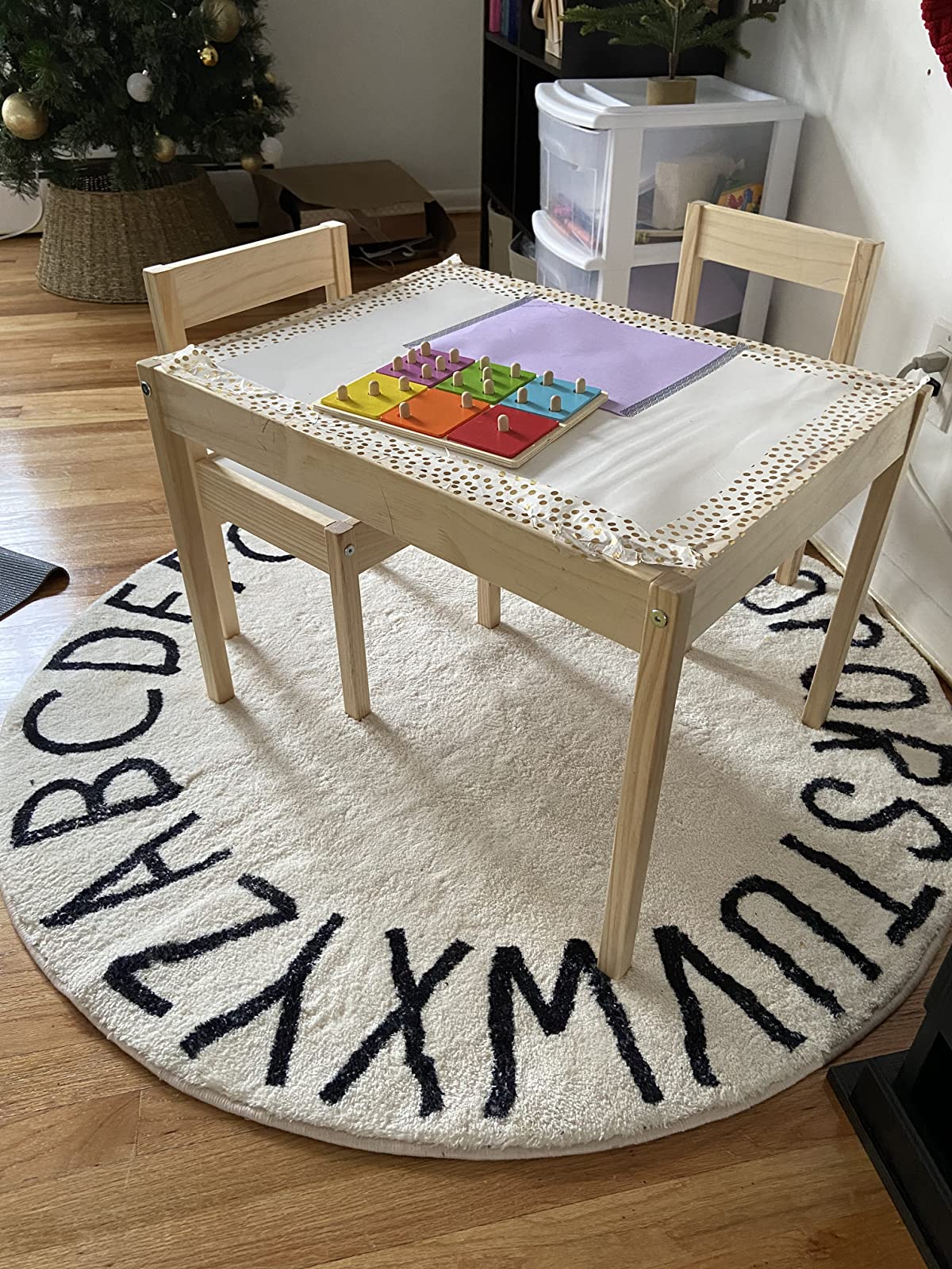 Round Rug Circle ABC Alphabet