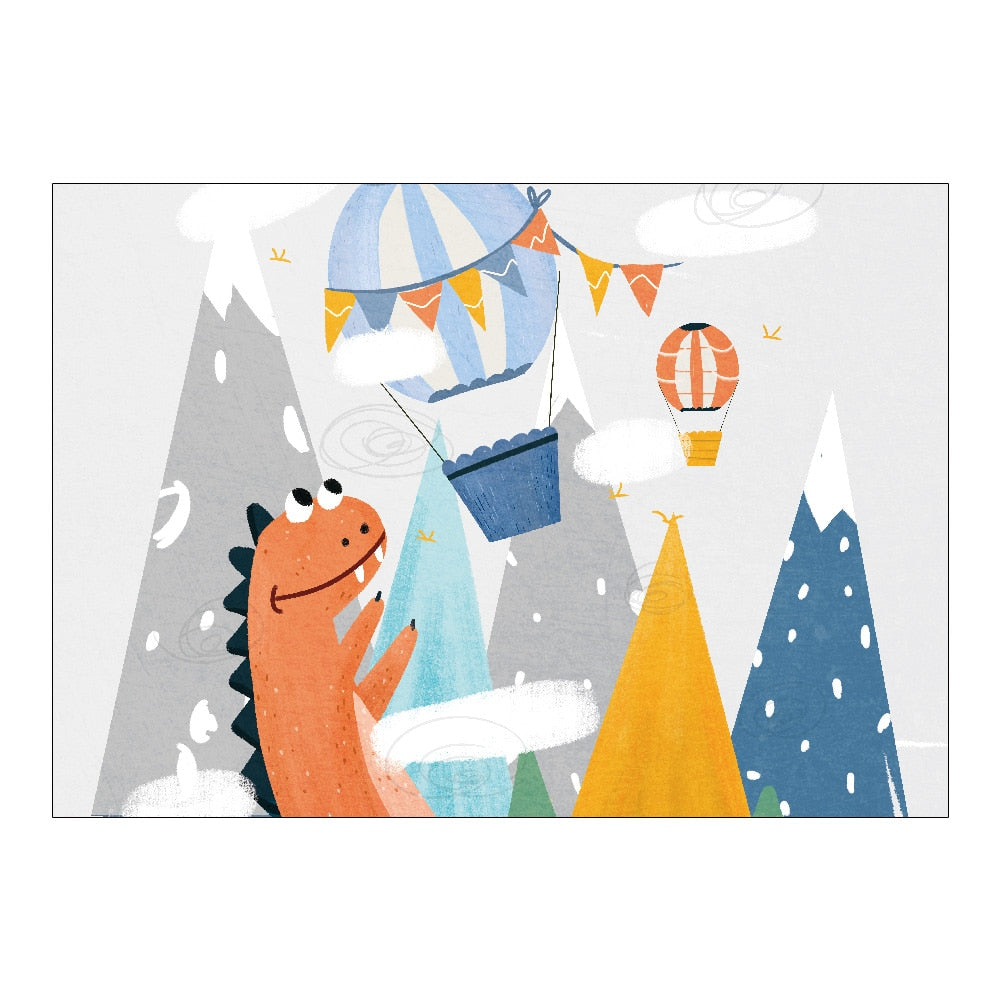 Nursery Cartoon Style Area Rug