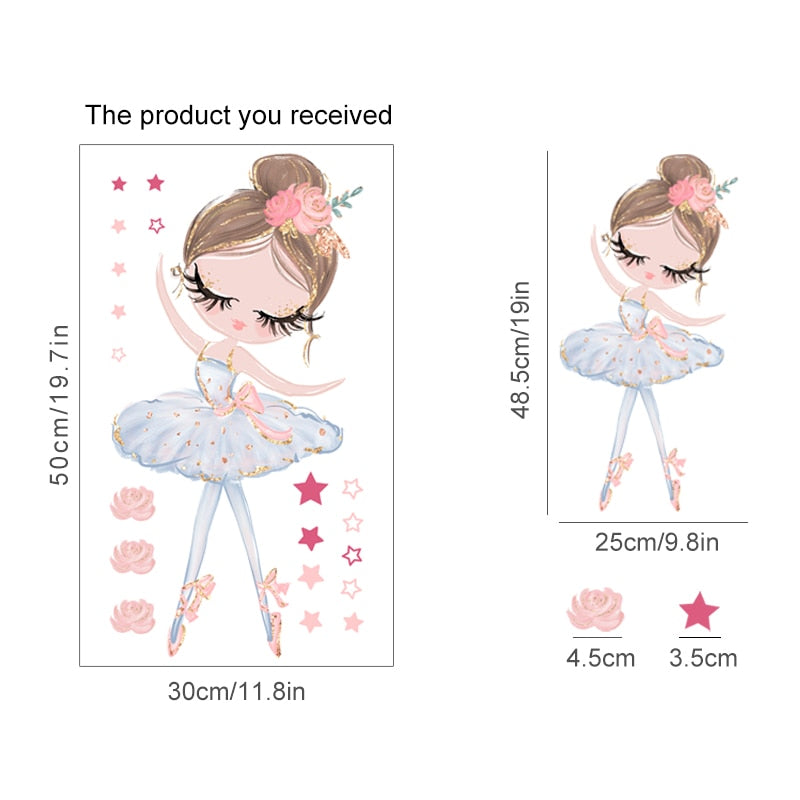 Nursery Wall Decals Swan Girls