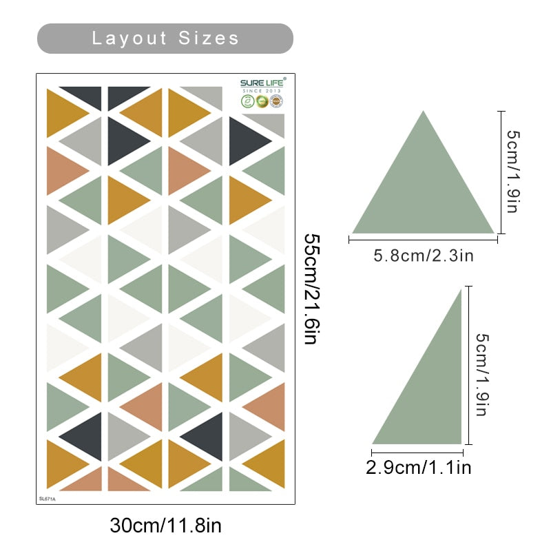 Nursery Wall Decals Triangle Geometric