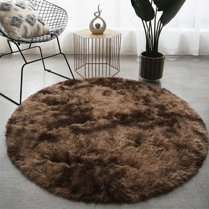 Fluffy Thick Area Round Rug