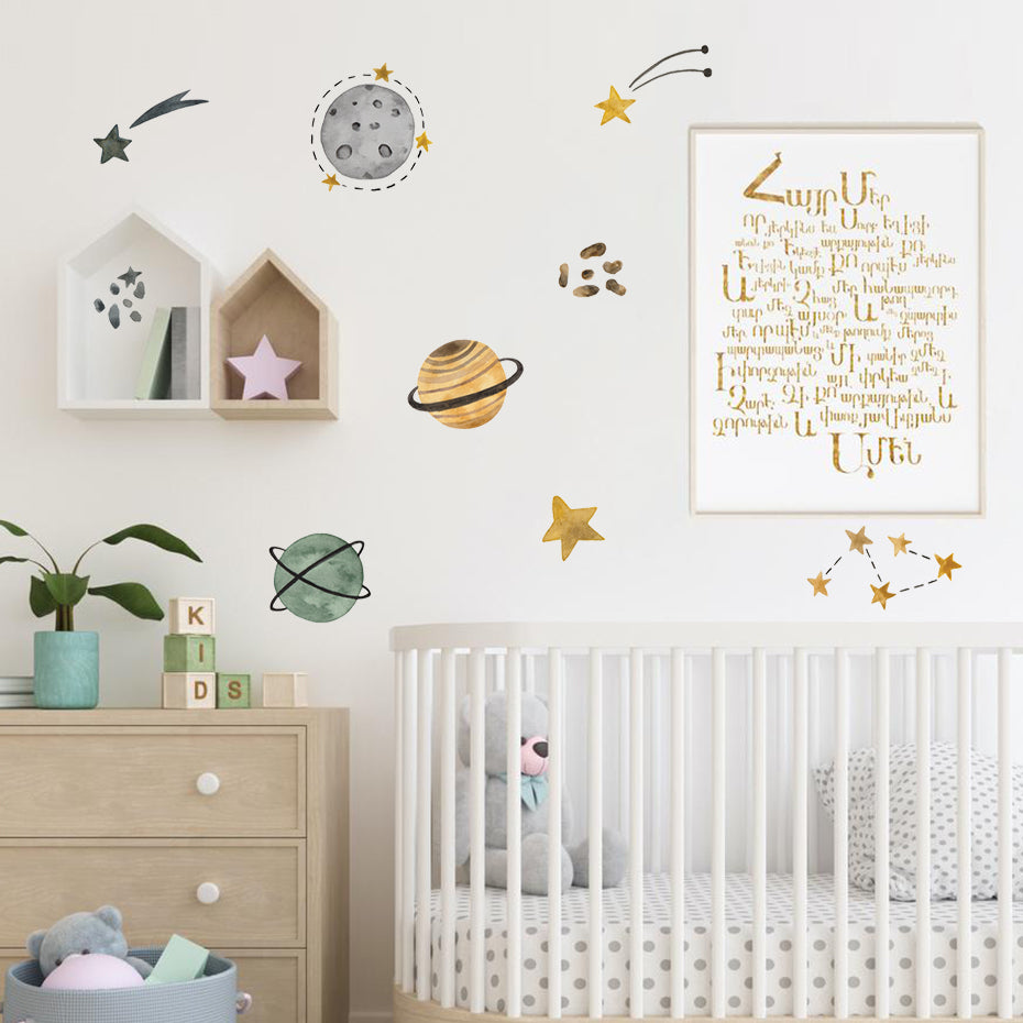 Space Universe Stars Wall Decals