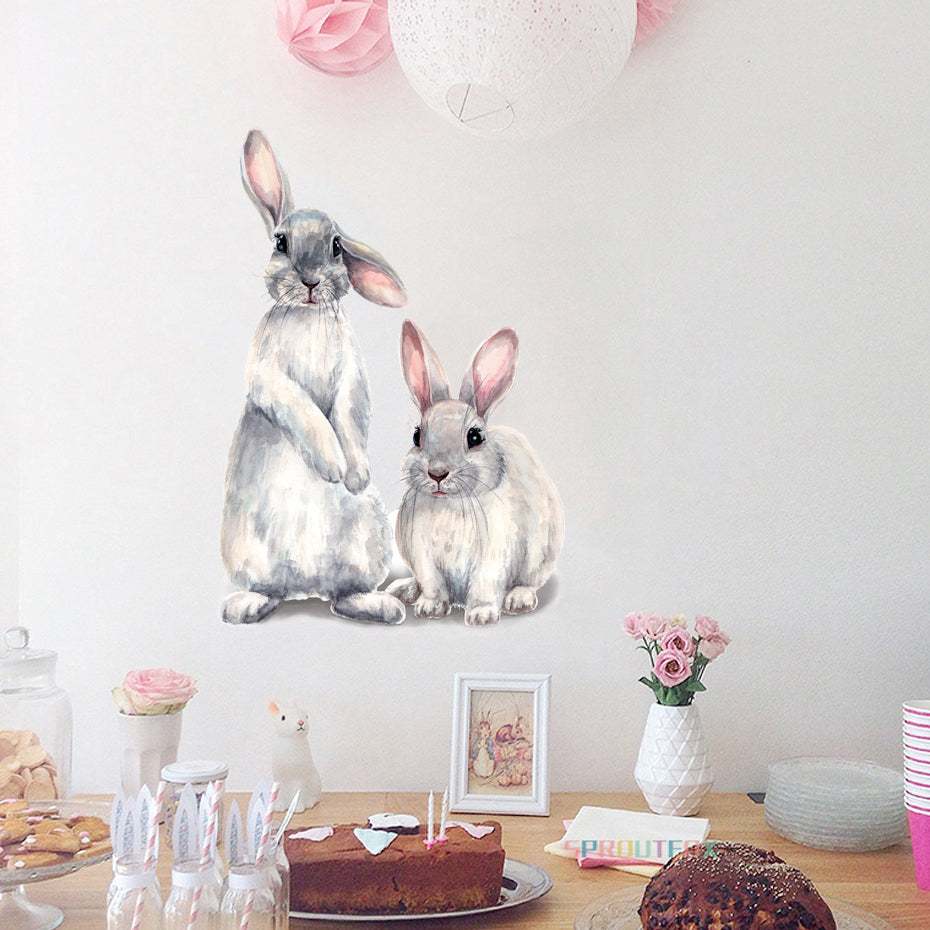 Nursery Wall Decal Baby Rabbits