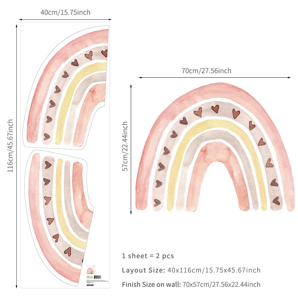 Cartoon Rainbows Wall Decals