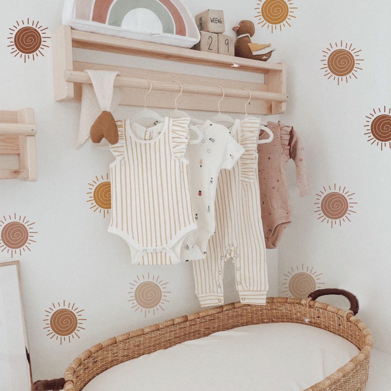 Pattern Wall Decals Boho Suns