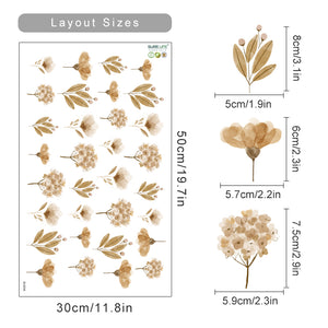 Boho Floral Butterfly Wall Decals