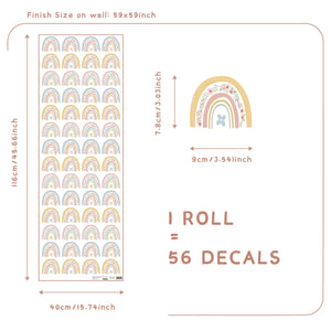 Small Colorful Rainbows Wall Decals