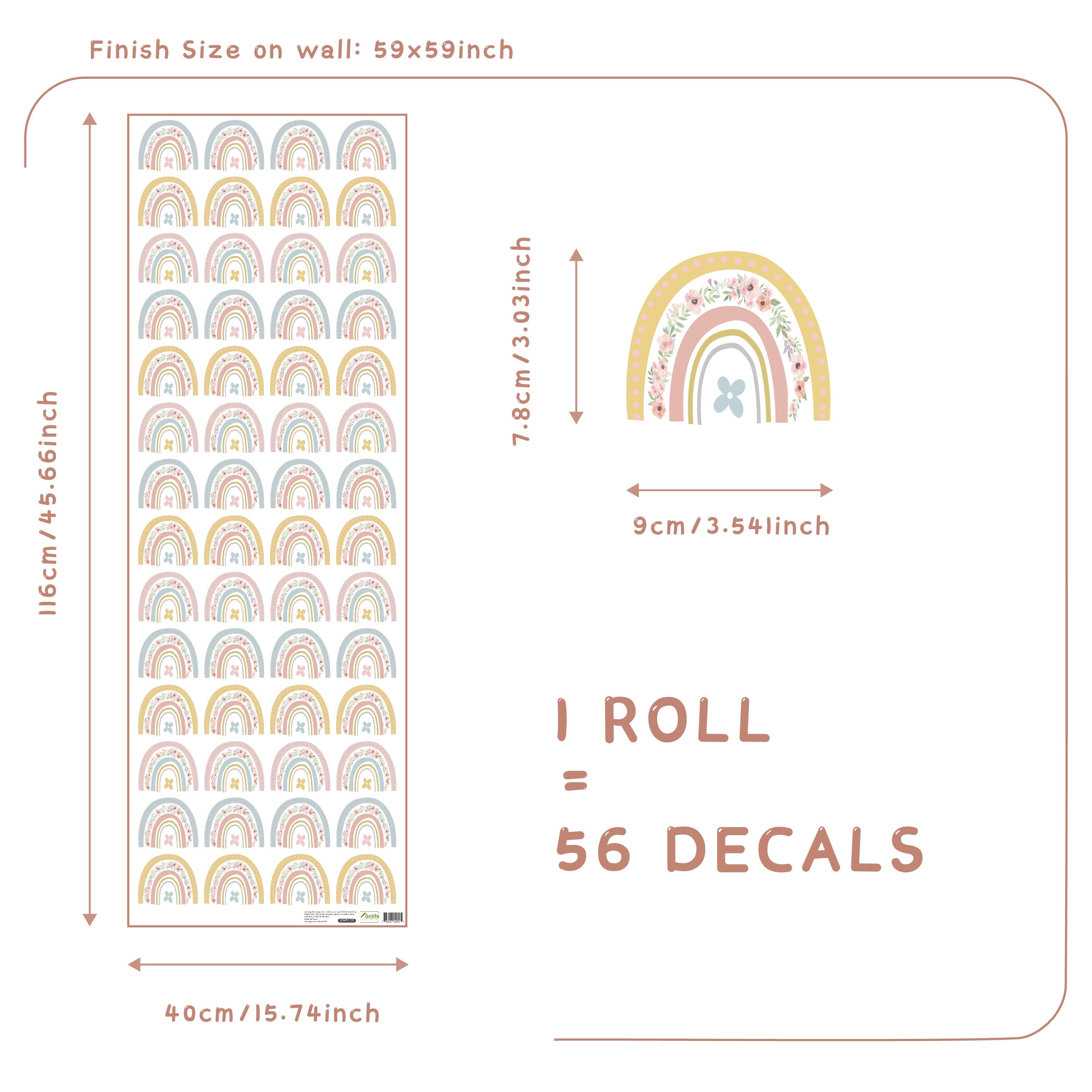 Small Colorful Rainbows Wall Decals