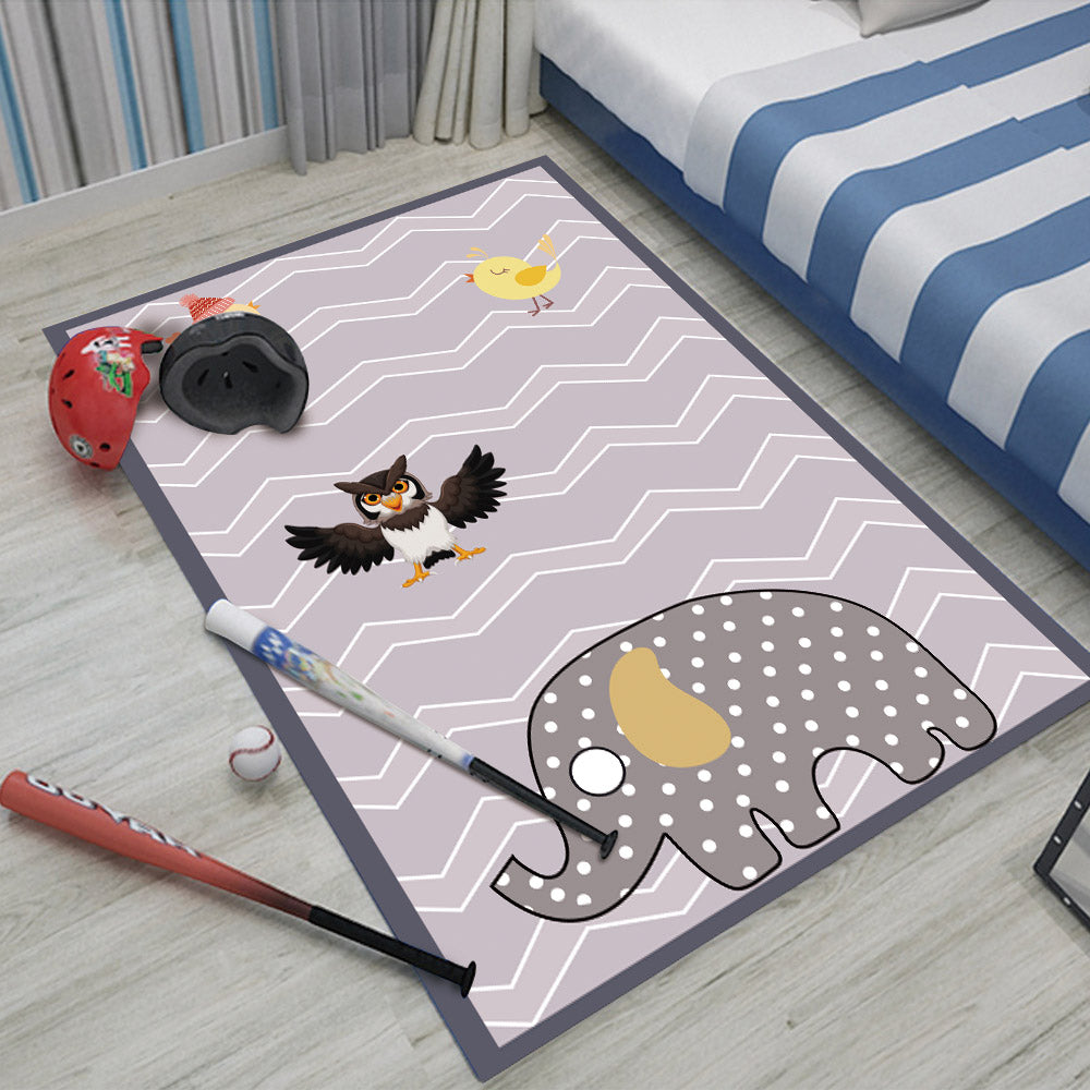 Nursery Cartoon Style Area Rug