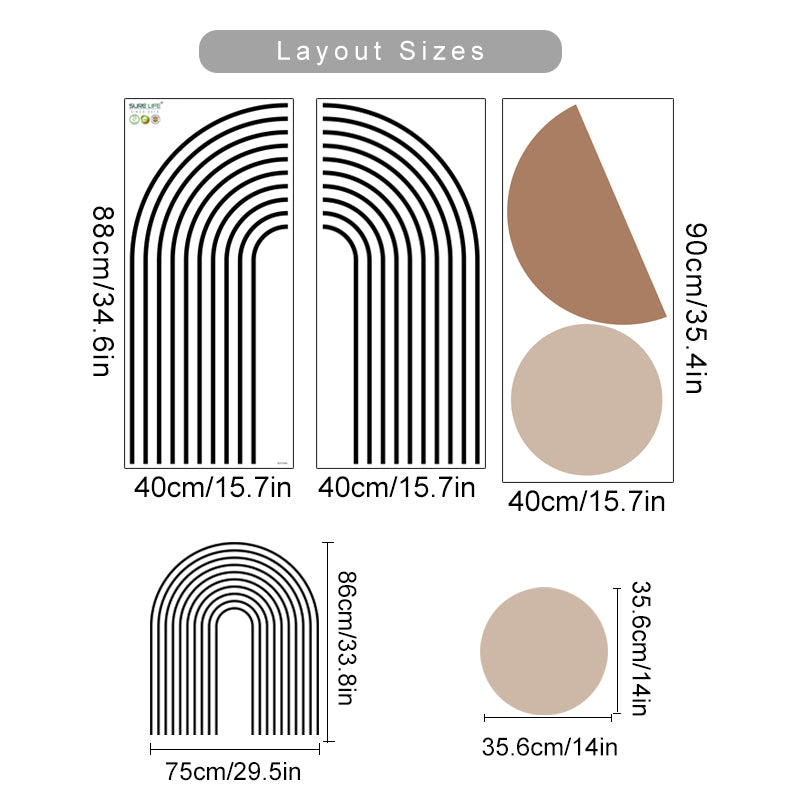 Bohemian Wall Decals Rainbow Geometric Vinyl