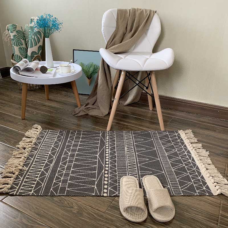 Soft Tassel Cotton Area Rug