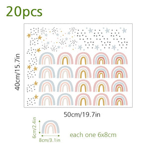 Bohomian Wall Decals Rainbow Patterns
