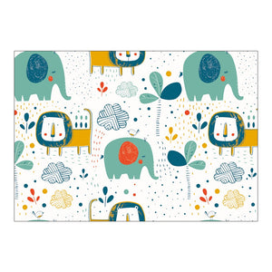 Nursery Cartoon Style Rectangle Area Rug