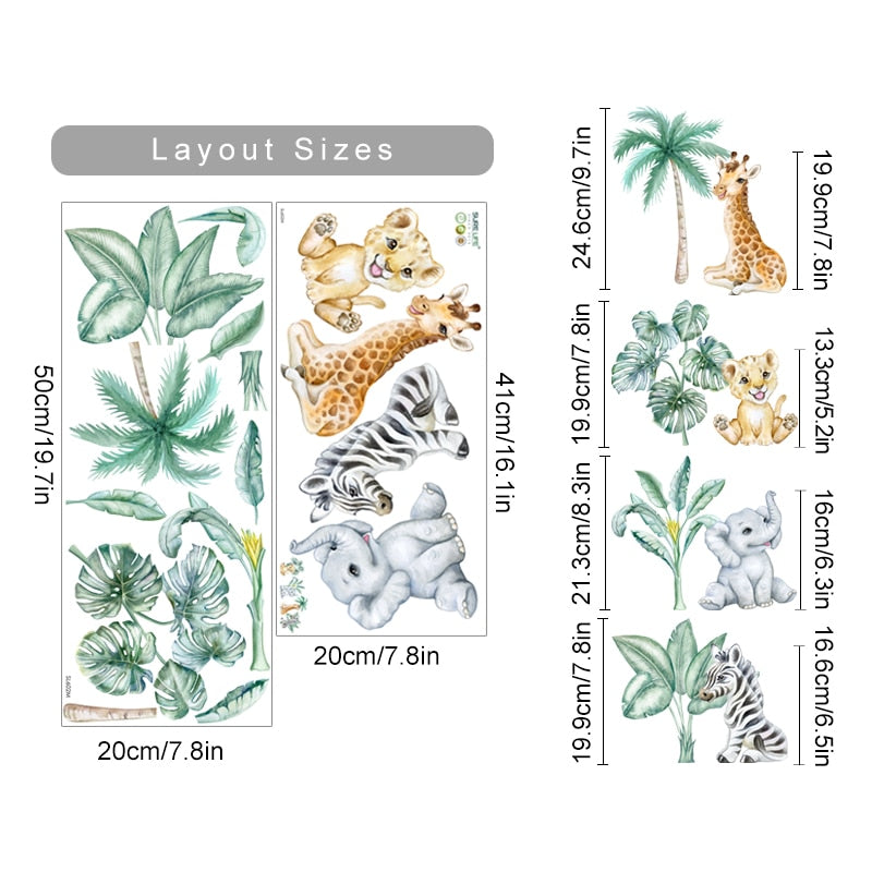 Animal Wall Decal Cute Animals