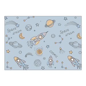 Nursery Cartoon Style Rectangle Area Rug
