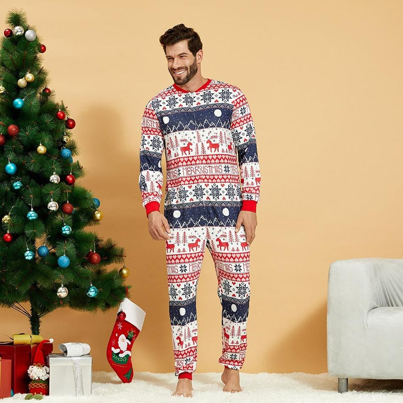 Matching Christmas Pajamas Family Set - Reindeer
