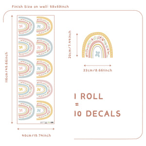 Small Colorful Rainbows Wall Decals